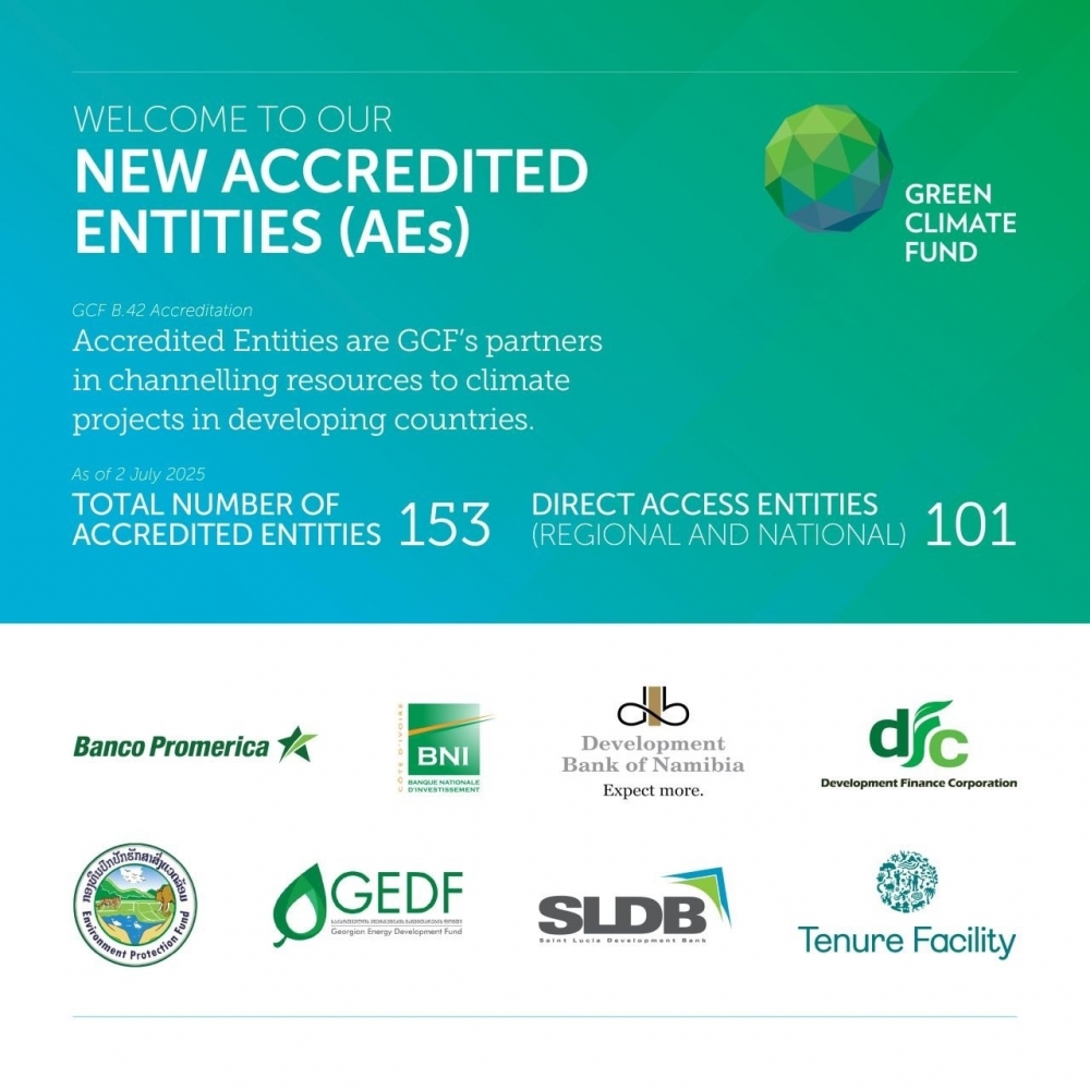 ACCRDITATION PAR LE FONDS VERT POUR LE CLIMAT OBTENUE PAR LA BNI