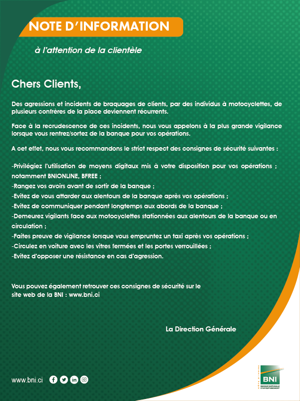 Note d'information Scurit