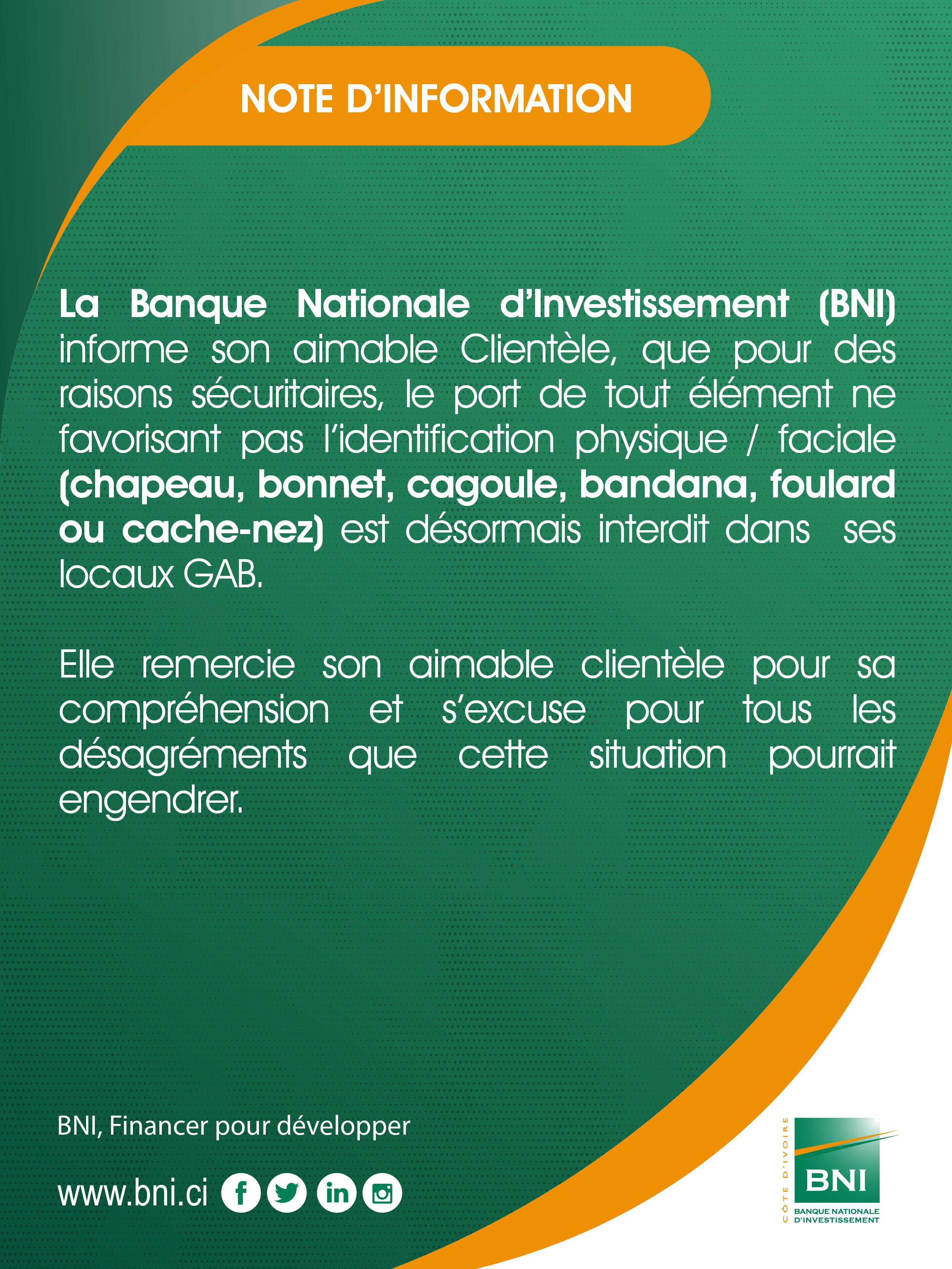 NOTE D'INFORMATION