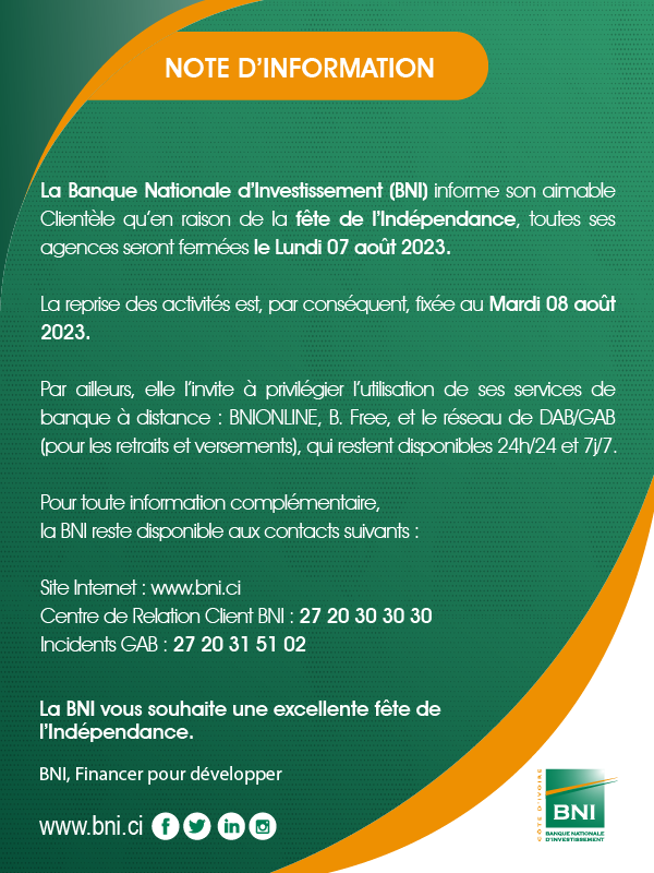 NOTE D'INFORMATION- INDEPENDANCE 2023