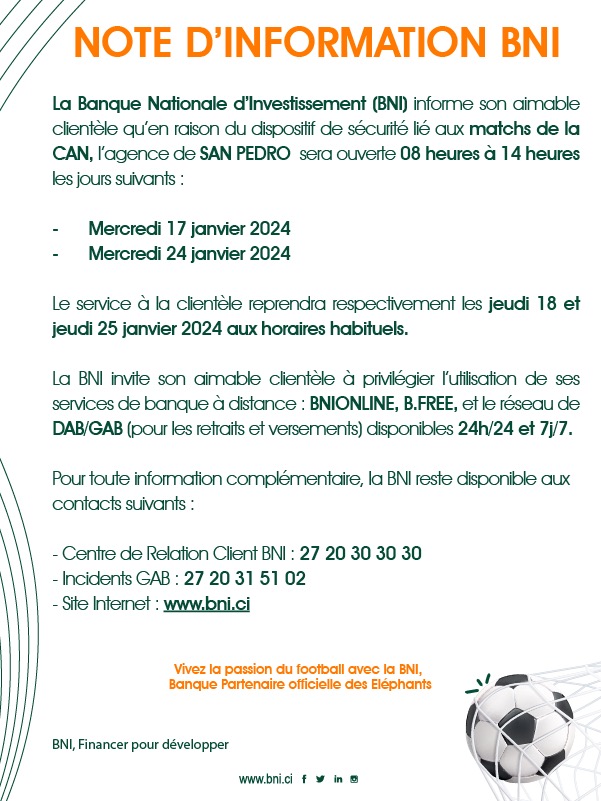 NOTE D'INFORMATION 17-24/01/2024