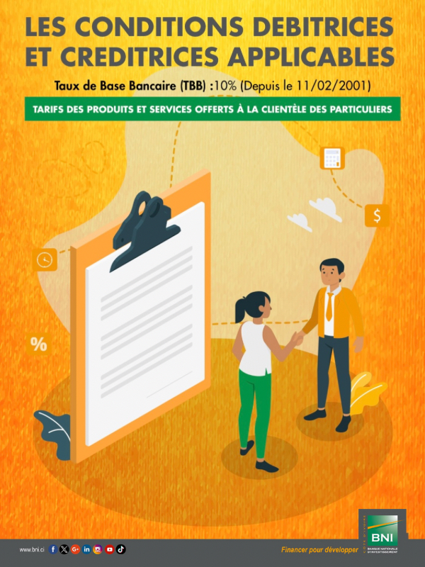 CONDITIONS DE BANQUE POUR LES PARTICULIERS (MAJ JUIN 2024)