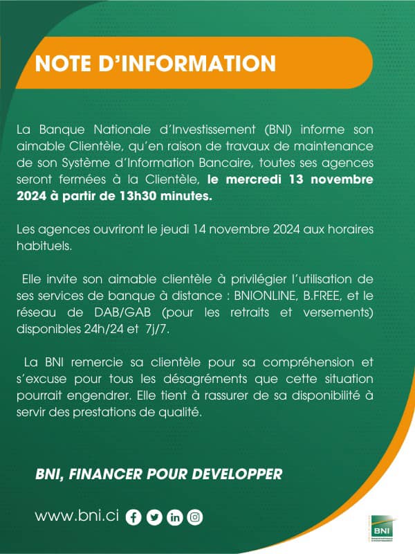 NOTE D'INFORMATION